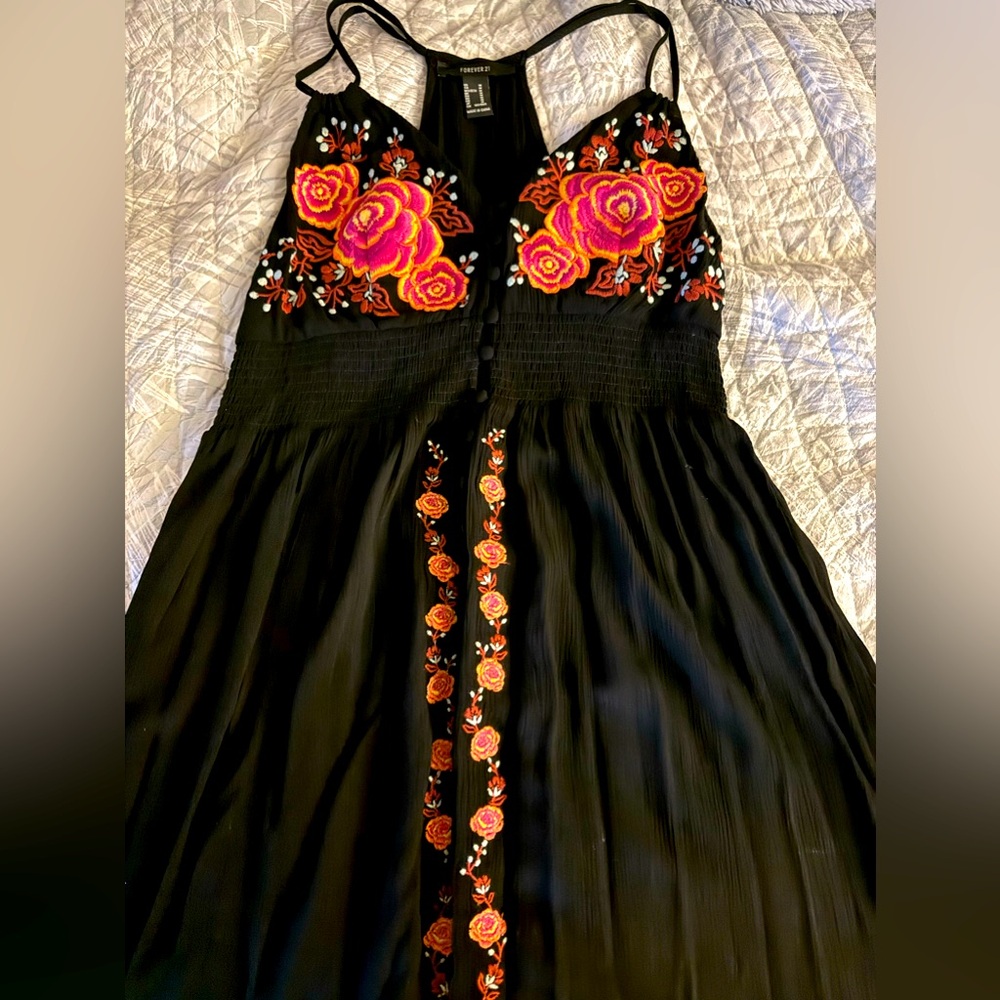 Forever 21 Mini Black Floral dress!